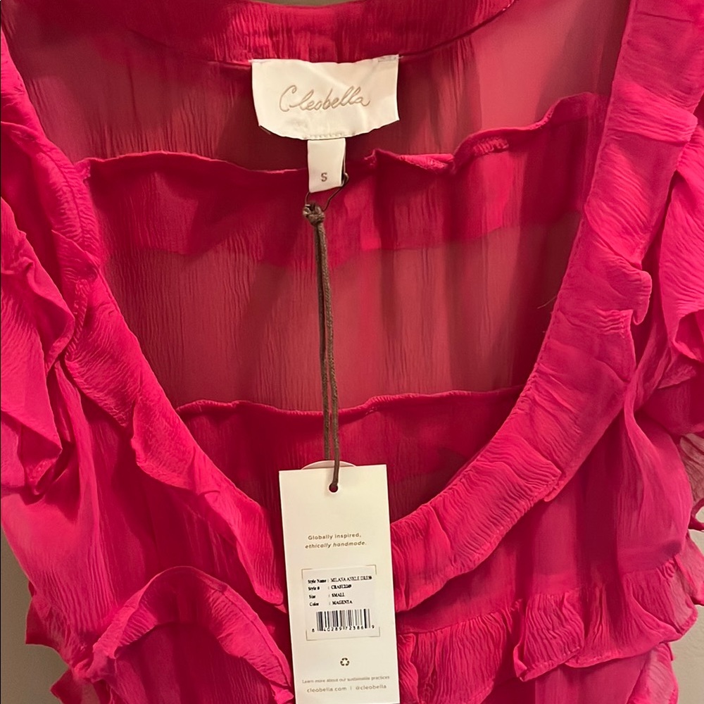 Cleobella Pink Ruffled Dress - Picture 4 of 7